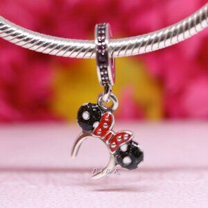 Pandora Disney Glittering Minnie Sterling Silver Charm 799425C01